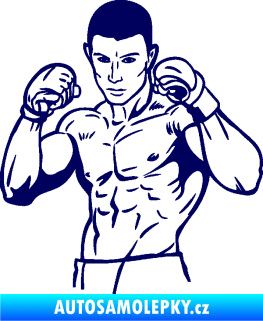 Samolepka Boxer 003 levá tmavě modrá