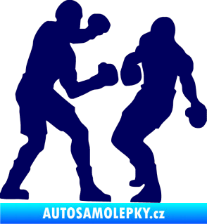 Samolepka Boxeři 001 pravá tmavě modrá