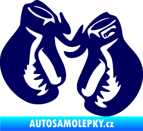 Samolepka Boxerské rukavice 001 levá tmavě modrá