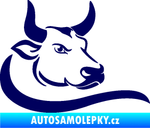 Samolepka Býk 008 pravá tmavě modrá