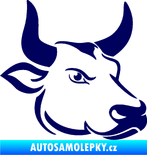 Samolepka Býk 009 pravá tmavě modrá