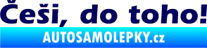 Samolepka Češi do toho! tmavě modrá