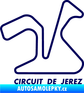 Samolepka Okruh Circuito de Jerez tmavě modrá