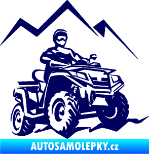 Samolepka Čtyřkolka 007 pravá tmavě modrá
