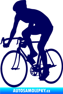 Samolepka Cyklista 001 levá tmavě modrá