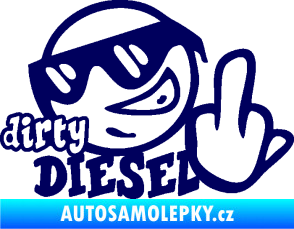 Samolepka Dirty diesel smajlík tmavě modrá
