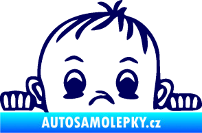 Samolepka Dítě v autě 045 pravá chlapeček hlavička tmavě modrá