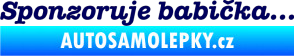 Samolepka Sponzoruje babička tmavě modrá