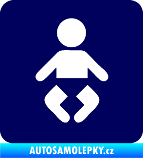 Samolepka Dítě v autě 093 symbol miminka tmavě modrá