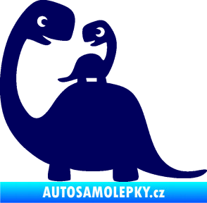 Samolepka Dítě v autě 105 levá dinosaurus tmavě modrá