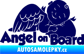 Samolepka Dítě v autě 109 levá anděl tmavě modrá