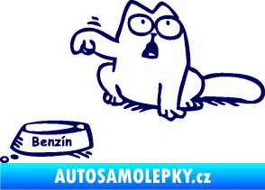 Samolepka Dolej benzín - levá tmavě modrá