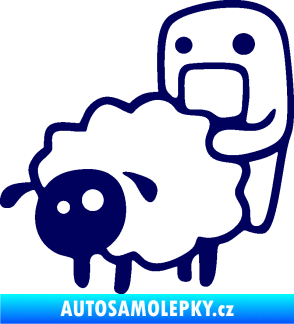 Samolepka Domo 005 levá love sheep tmavě modrá