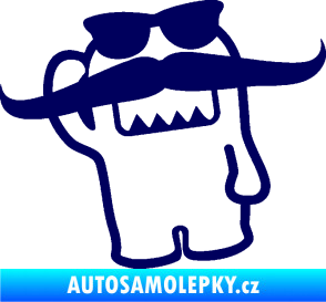 Samolepka Domo 016 levá s knírem tmavě modrá
