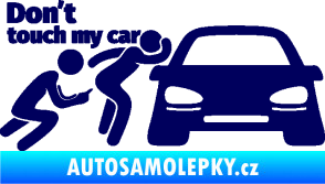 Samolepka Don´t touch my car 009 levá tmavě modrá