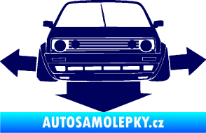 Samolepka Down and out car 002 tmavě modrá