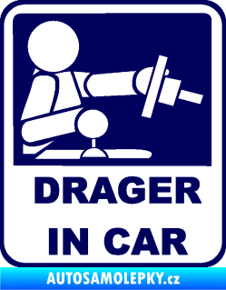 Samolepka Drager in car 001 tmavě modrá