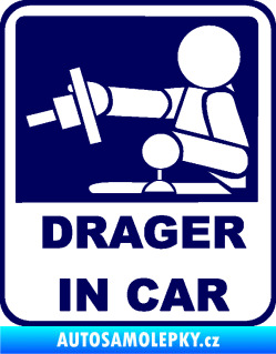 Samolepka Drager in car 002 tmavě modrá