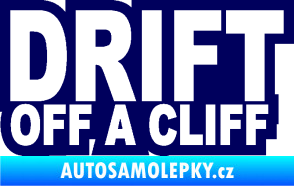 Samolepka Drift off a cliff tmavě modrá