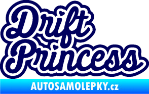 Samolepka Drift princess nápis tmavě modrá
