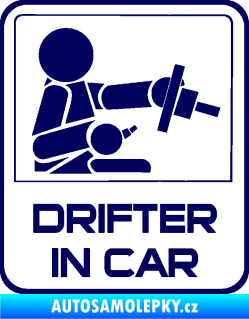 Samolepka Drifter in car 002 tmavě modrá