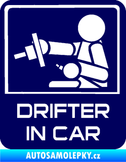 Samolepka Drifter in car 003 tmavě modrá