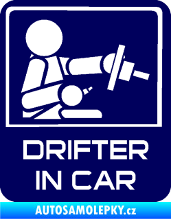 Samolepka Drifter in car 004 tmavě modrá