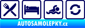 Samolepka Eat sleep swimming repeat plavání tmavě modrá