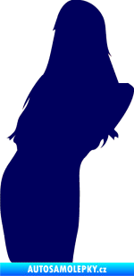 Samolepka Erotická žena 005 levá tmavě modrá