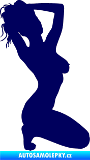 Samolepka Erotická žena 012 pravá švestkově modrá