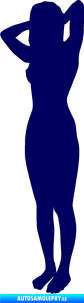 Samolepka Erotická žena 024 levá tmavě modrá