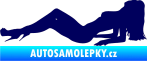 Samolepka Erotická žena 046 levá tmavě modrá