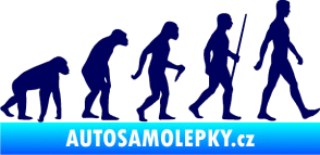 Samolepka Evoluce 001 pravá tmavě modrá