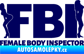 Samolepka FBI female body inspector tmavě modrá