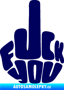 Samolepka F*ck you tmavě modrá