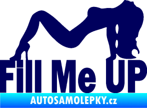 Samolepka Fill me up  tmavě modrá