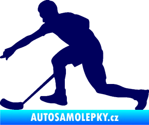 Samolepka Florbal 005 levá tmavě modrá