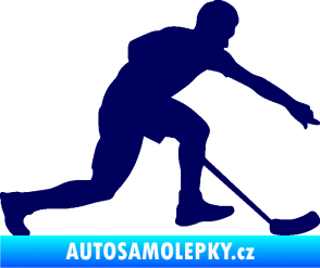 Samolepka Florbal 005 pravá tmavě modrá