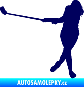 Samolepka Florbal 006 levá  tmavě modrá
