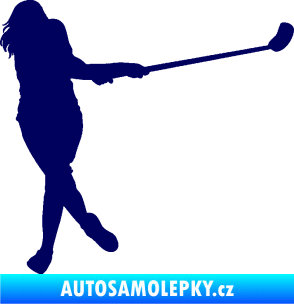 Samolepka Florbal 006 pravá  tmavě modrá