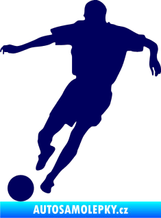 Samolepka Fotbalista 011 levá tmavě modrá