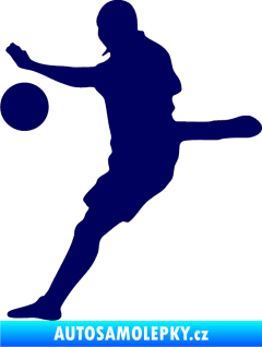 Samolepka Fotbalista 022 levá tmavě modrá
