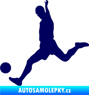 Samolepka Fotbalista 023 levá tmavě modrá