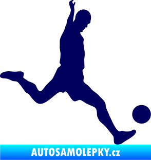 Samolepka Fotbalista 023 pravá tmavě modrá