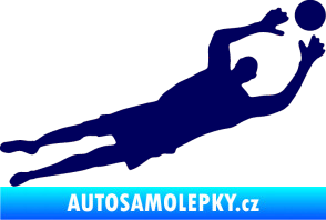 Samolepka Fotbalista 026 pravá brankář tmavě modrá