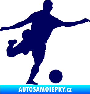 Samolepka Fotbalista 032 pravá tmavě modrá