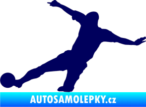 Samolepka Fotbalista 037 levá tmavě modrá