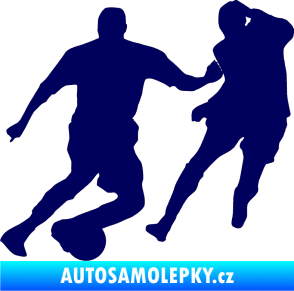Samolepka Fotbalista 045 levá tmavě modrá