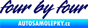 Samolepka Four by four tmavě modrá
