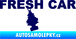 Samolepka Fresh car nápis s voňavým stromečkem tmavě modrá